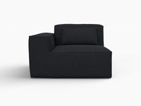 Forma Black 1-Seater Single Sofa | 1-Piece, Cloud Velvet Fabric, Fixed Upholstery