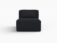 Sofá modular individual Matrix de 1 plaza en color negro | 1 pieza, tela Cloud Velvet, ideal para apartamentos.