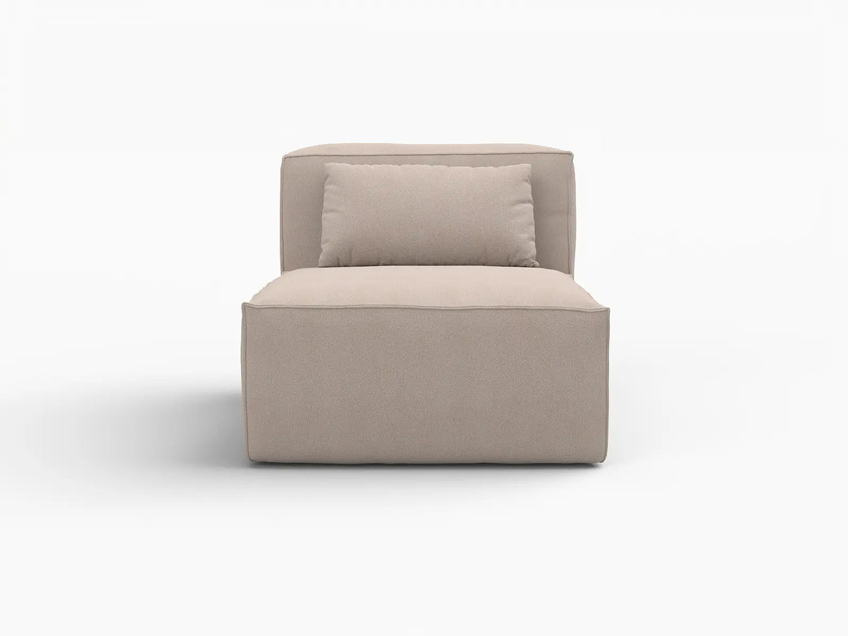 Sofá modular individual Matrix de 1 plaza, color marrón | 1 pieza, tejido Cloud Velvet, diseño compacto