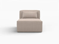 Sofá modular individual Matrix de 1 plaza, color marrón | 1 pieza, tejido Cloud Velvet, diseño compacto