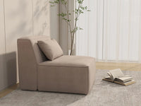 Sofá modular individual Matrix de 1 plaza, color marrón | 1 pieza, tejido Cloud Velvet, diseño compacto