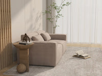 Sofá modular de dos plazas Matrix, color marrón | 2 piezas, tela Cloud Velvet, para espacios pequeños