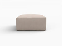 Brown Ottoman | 1-Piece, Cloud Velvet Fabric, Fixed Upholstery
