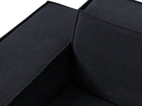 Forma Black 1-Seater Single Sofa | 1-Piece, Cloud Velvet Fabric, Fixed Upholstery