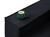Forma Black 1-Seater Single Sofa | 1-Piece, Cloud Velvet Fabric, Fixed Upholstery