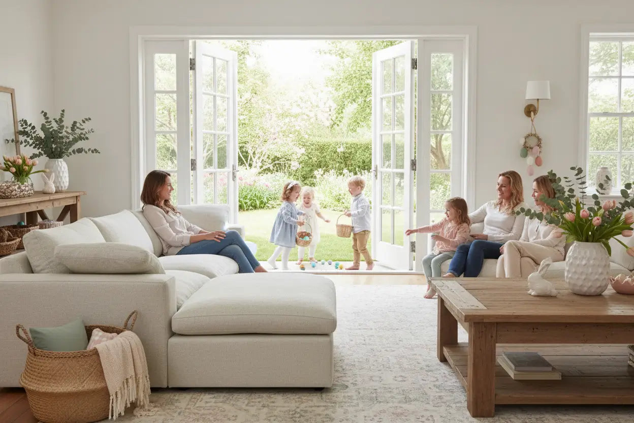 Flujo Orientado al Jardín - Diseño de Sofá Modular de Pascua para Diversión Interior-Exterior