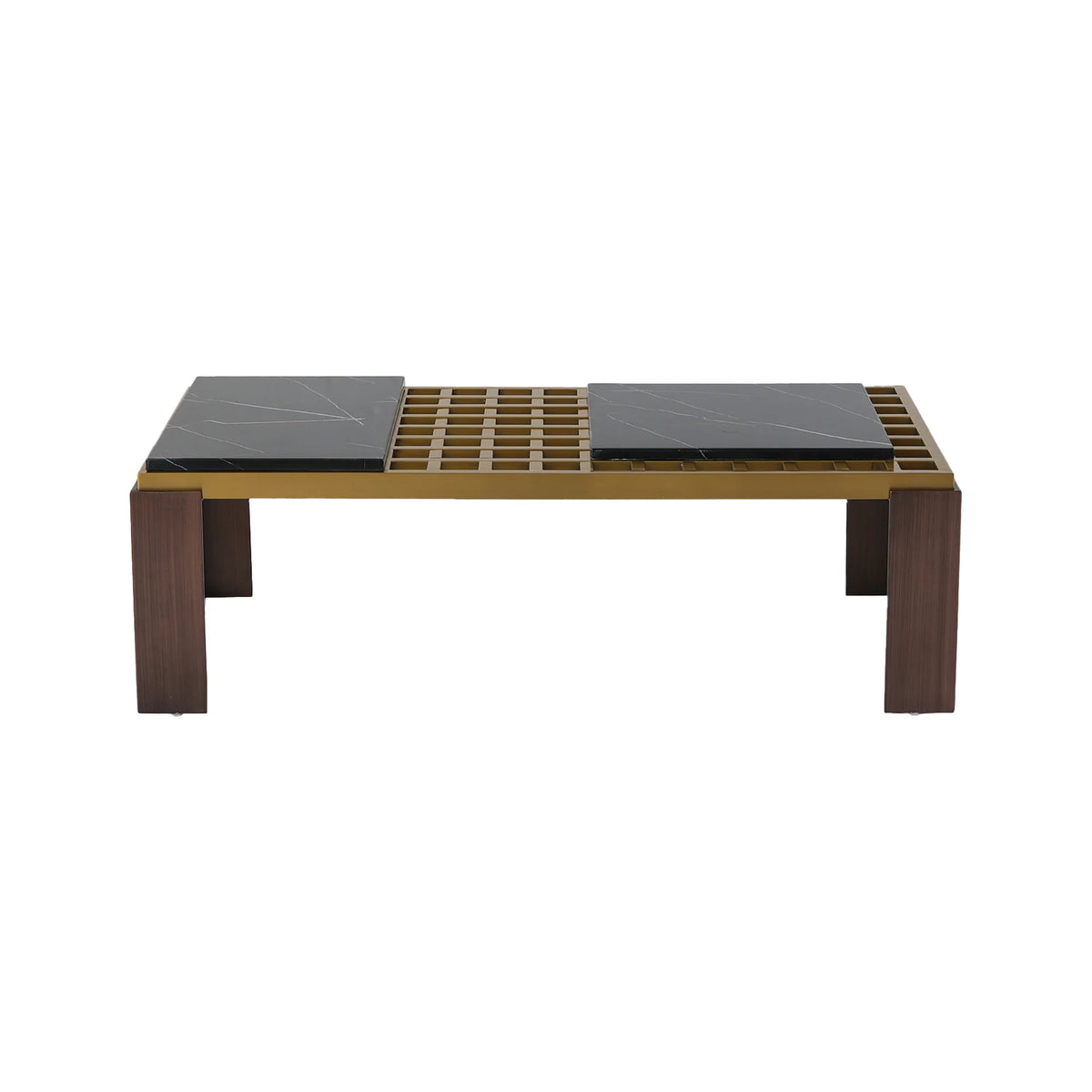 Grandeur Faux Marble Coffee Table | 48" Yellow Rectangular With Removeable Marble Slab