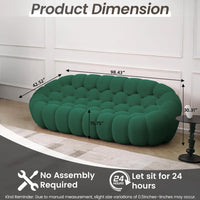 Essential Floor Sofas | Green 3D Knitted Fabric Single Seat 1-seater