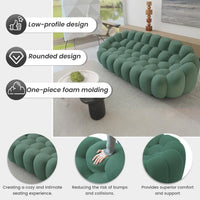 Essential Floor Sofas | Green 3D Knitted Fabric Single Seat 1-seater