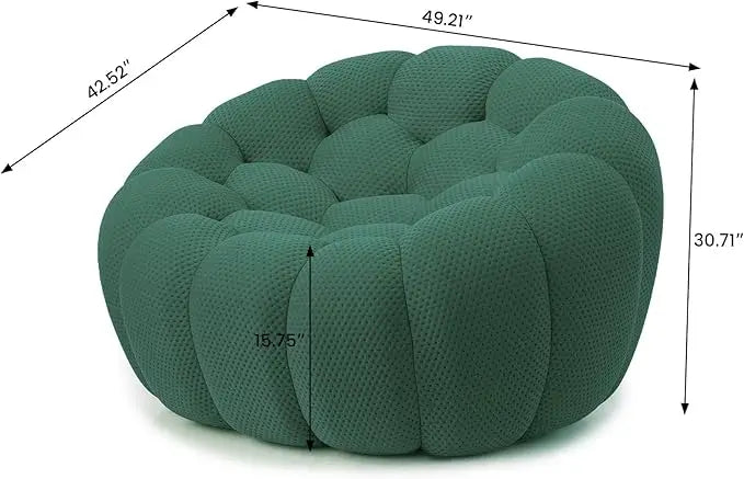 Essential 1-Seater green 3D-Knitted Fabric Single Sofa | 1-Piece, 3D-Knitted Fabric, Compact Design