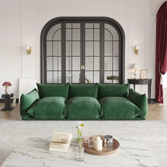Matrix Modern Sectional Sofas | Green Chenille Couch Sectionals 3-seaters