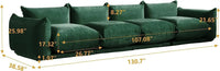 Matrix Modern Sectional Sofas | Green Chenille Couch Sectionals 4-seaters