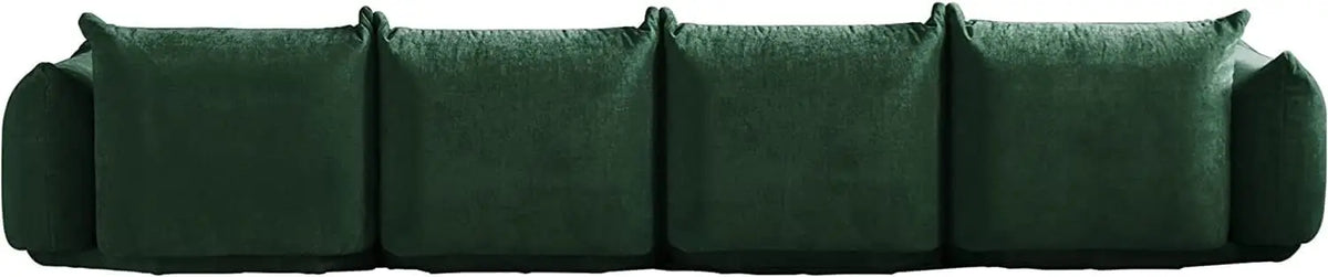 Matrix 4-Seater Green Modular Couch Sectional | 4-Piece, Chenille Fabric, Large Space