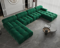 Matrix Minimalist Modular Sofas | Green Velvet Couch Sectionals 4-seaters