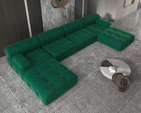 Matrix Minimalist Modular Sofas | Green Velvet Couch Sectionals 4-seaters