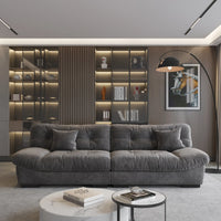 Essential Loveseat Lazy Sofas | Grey Frosted Velvet Loveseats 2-seaters 105"