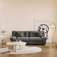 Essential Loveseat Lazy Sofas | Grey Frosted Velvet Loveseats 2-seaters 89"