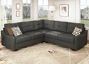 Honbay Reversible Sectional Best for Tiny Apartments  WJS Home