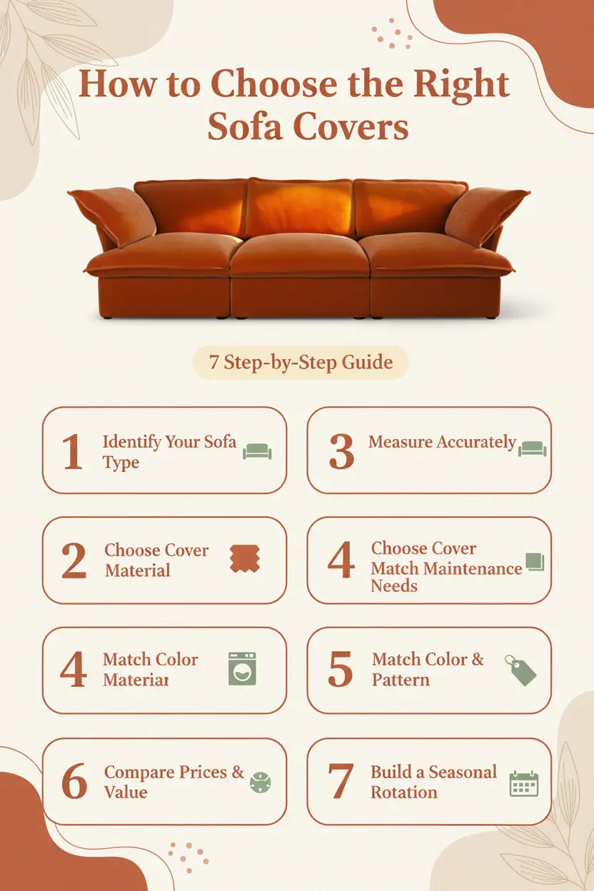 How to Choose The Right Sofa Covers: 7 Step-by-Step Guide