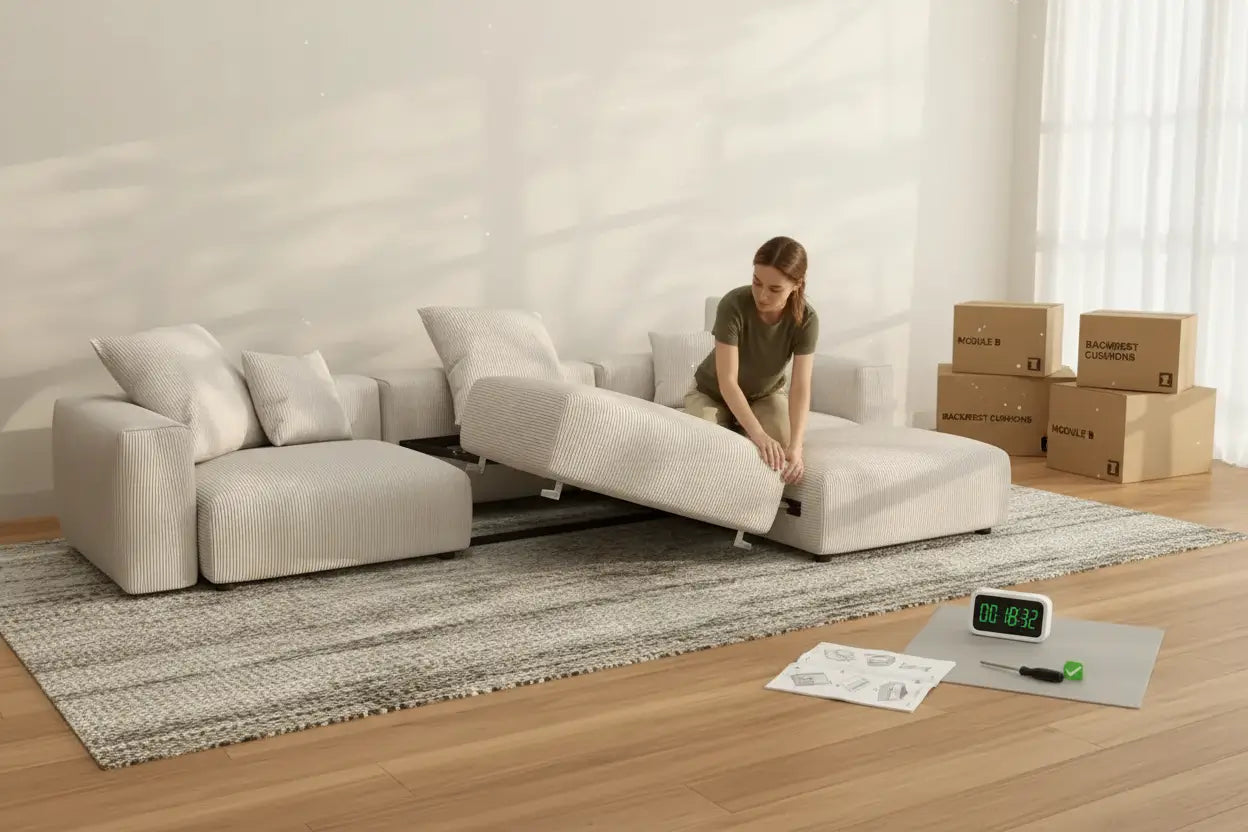 How Easy Is WJS Home Modular Sofa Assembly