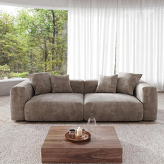 Matrix Modern Modular Sofas | Brown Corduroy Loveseats 2-seaters