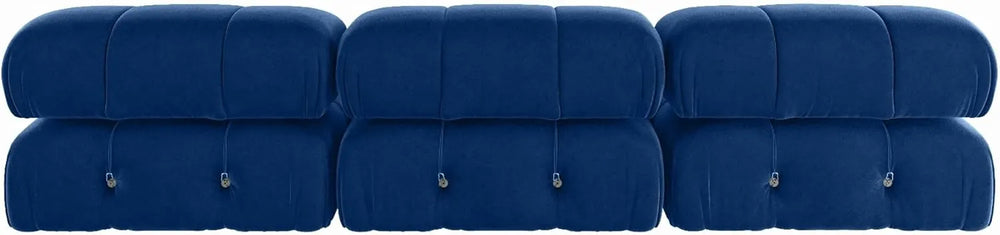 Matrix Minimalist Modular Sofas | Blue Velvet Couch Sectionals 3-seaters