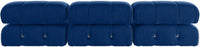 Matrix Minimalist Modular Sofas | Blue Velvet Couch Sectionals 3-seaters