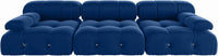 Matrix Minimalist Modular Sofas | Blue Velvet Couch Sectionals 3-seaters