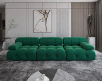 Matrix Minimalist Modular Sofas | Green Velvet Couch Sectionals 3-seaters