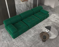 Matrix Minimalist Modular Sofas | Green Velvet Couch Sectionals 3-seaters