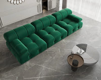 Matrix Minimalist Modular Sofas | Green Velvet Couch Sectionals 3-seaters