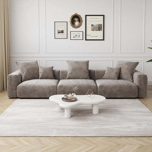 Matrix Modern Modular Sofas | Brown Corduroy Couch Sectionals 3-seaters