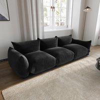 Matrix Modern Sectional Sofas | Black Chenille Couch Sectionals 3-seaters