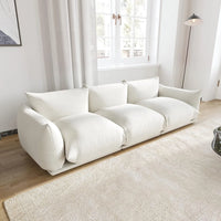 Matrix Modern Sectional Sofas | Beige Chenille Couch Sectionals 3-seaters