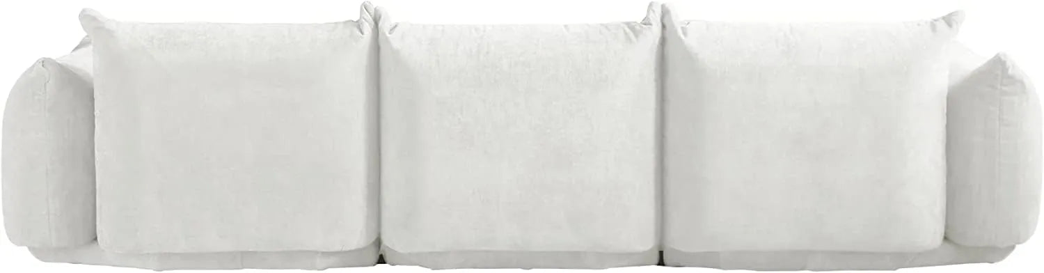 Sofá modular seccional Matrix de 3 plazas color beige | 3 piezas, tela de chenilla, ideal para apartamentos
