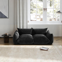 Matrix Modern Sectional Sofas | Black Chenille Loveseats 2-seaters
