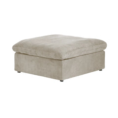 Deluxe Premium Cloud Sectional Sofas Covers | Khaki Cotton and Linen Cloud Ottoman Cover