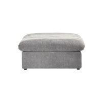Deluxe Premium Cloud Sectional Sofas Covers | Light Grey Cotton and Linen Sofa Cover for Ottoman