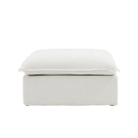 Fundas de lino de lujo para sofás seccionales Cloud | Funda de lino, algodón y lino para sofá otomano