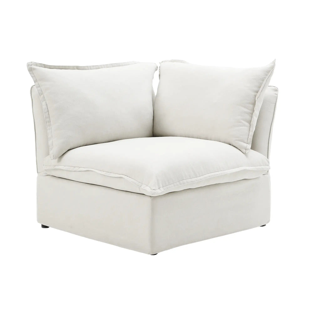 Deluxe Linen Cloud Sectional Sofas Covers | Linen Cloud Corner Seat Sofa Cover