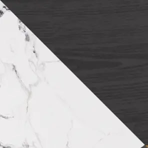 Mesa de centro de piedra sinterizada Aero | 86 cm, redonda, monocromática, con 2 cajones