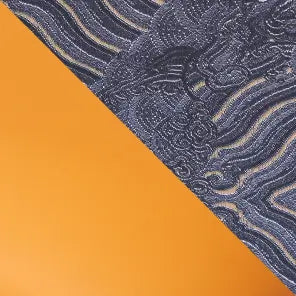 Silla de comedor vegana con respaldo alto | Cuero sintético naranja (juego de 2)