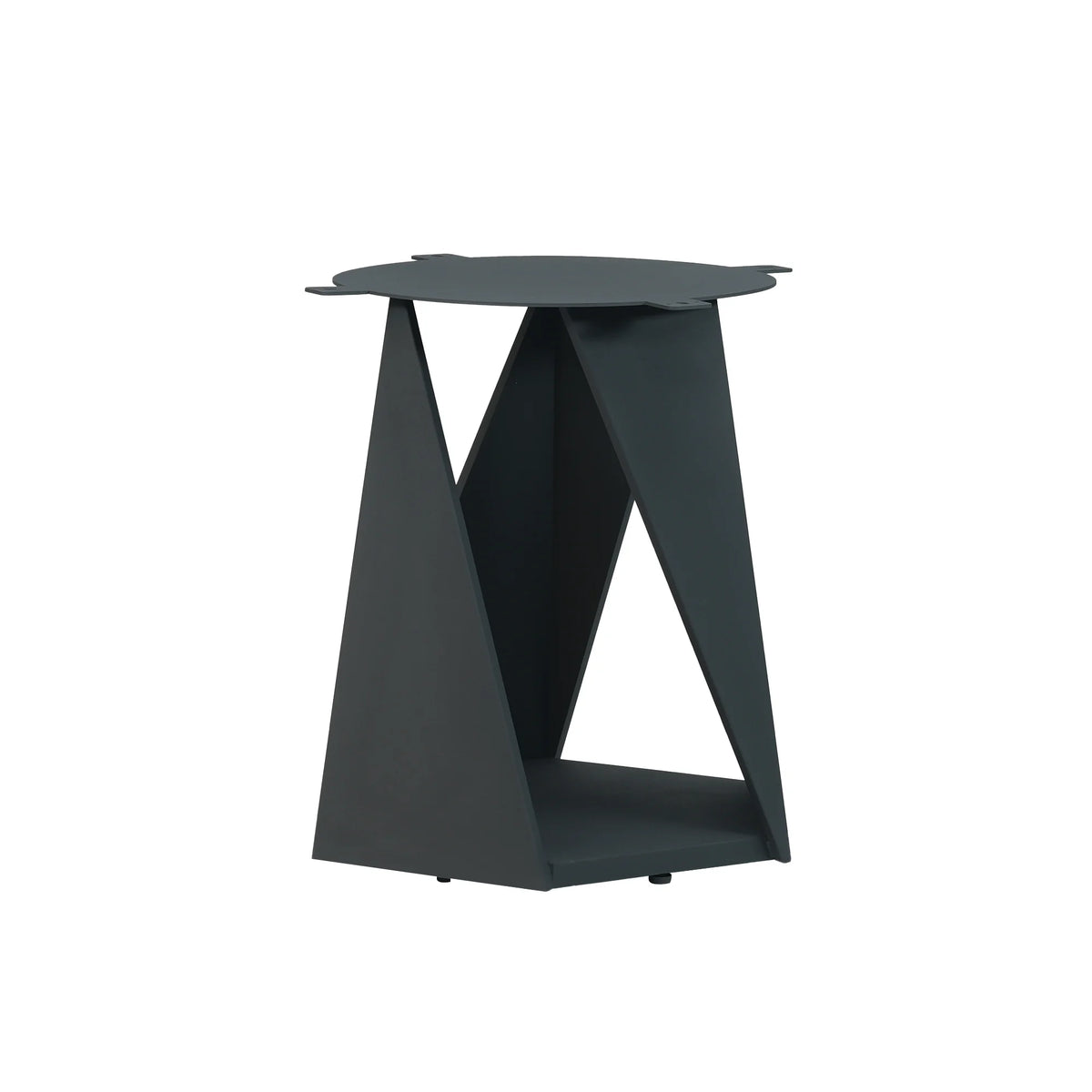 Marbella Sintered Stone Dining Table | 53" Matte Black Round With Metal Base