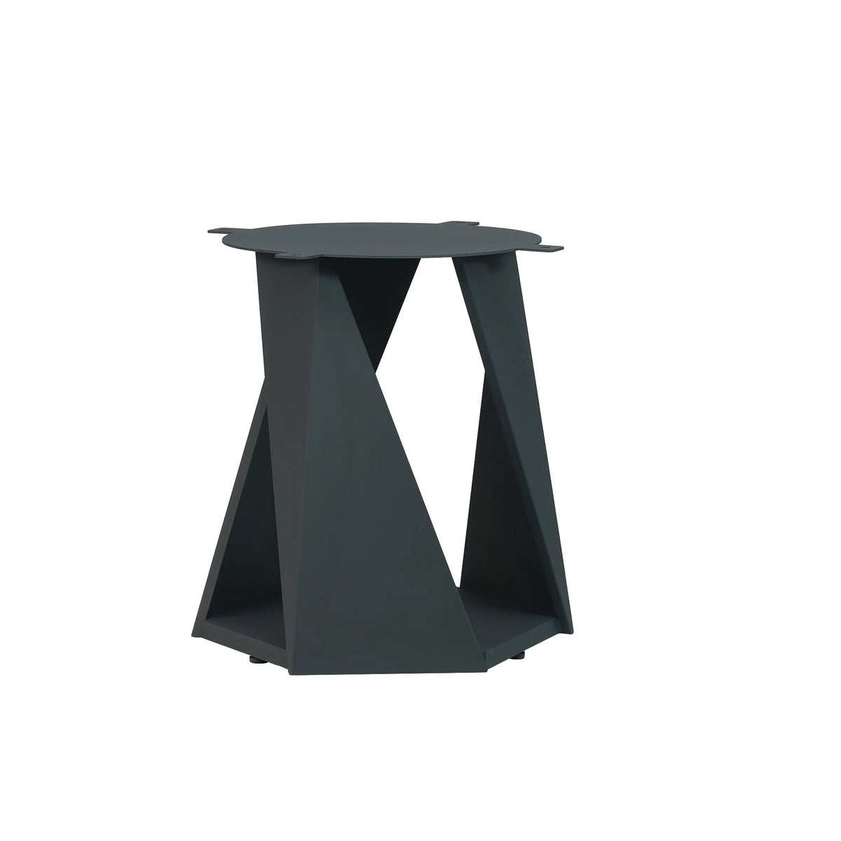 Marbella Sintered Stone Dining Table | 53" Matte Black Round With Metal Base
