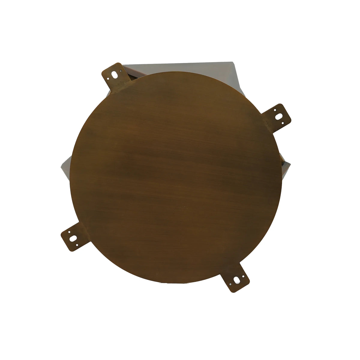 Marbella Sintered Stone Dining Table | 53" White Gloss Round With Metal Base