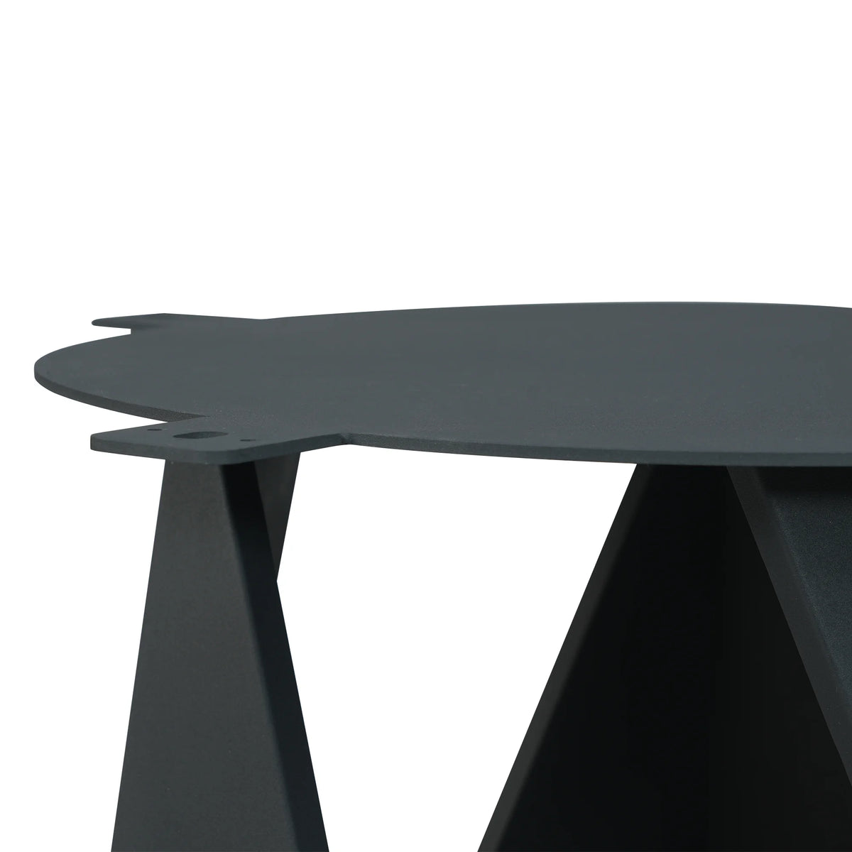 Marbella Sintered Stone Dining Table | 53" Matte Black Round With Metal Base