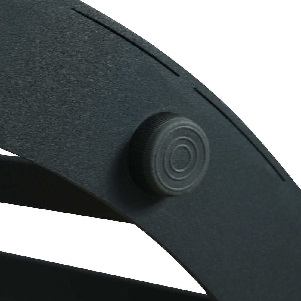 Marbella Sintered Stone Dining Table | 59" Matte Black Round With Lazy Susan Turntable