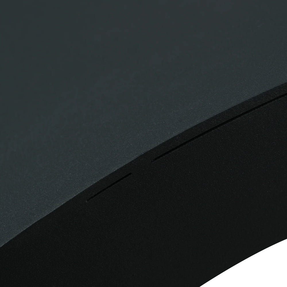 Marbella Sintered Stone Dining Table | 59" Matte Black Round With Lazy Susan Turntable