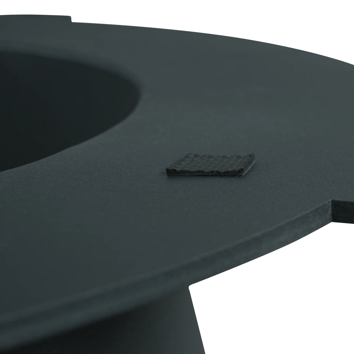 Marbella Sintered Stone Dining Table | 59" Matte Black Round With Lazy Susan Turntable