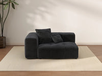 Matrix 1-Seater Black Small Space Single Sofa | 1-Piece, Linen Fabric, Living Room Accent